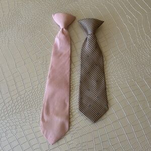 Two Boys’ Clip On Ties